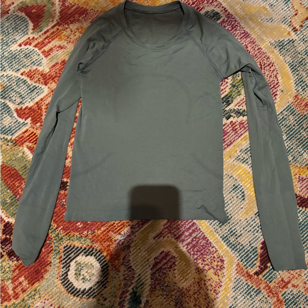 Women's Green Long Sleeve Top